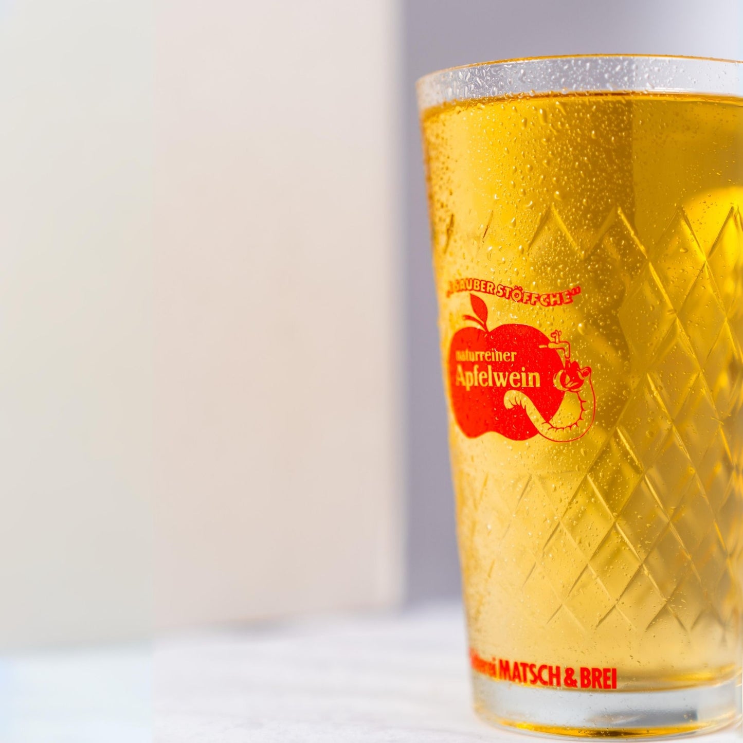 Matsch & Brei geripptes Apfelweinglas